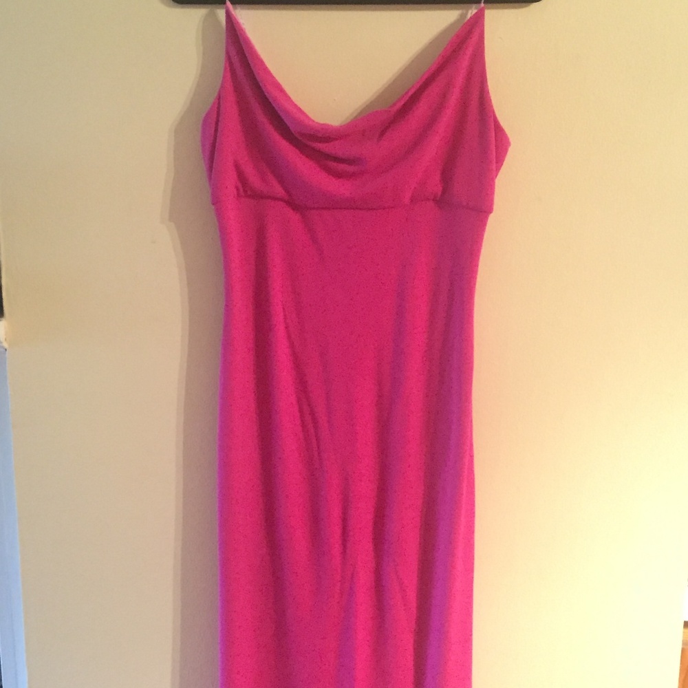 Fuschia full length gown